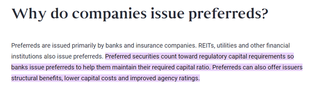 Why Banks Issue Preferred Shares