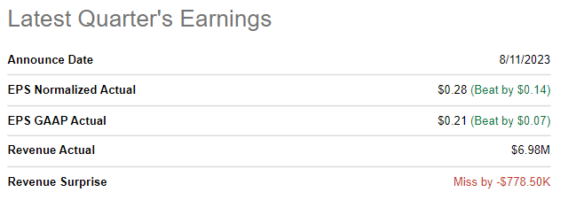 IMMR latest quarterly earnings summary