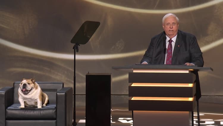 West Virginia Gov. Jim Justice speaks at Republican National Convention